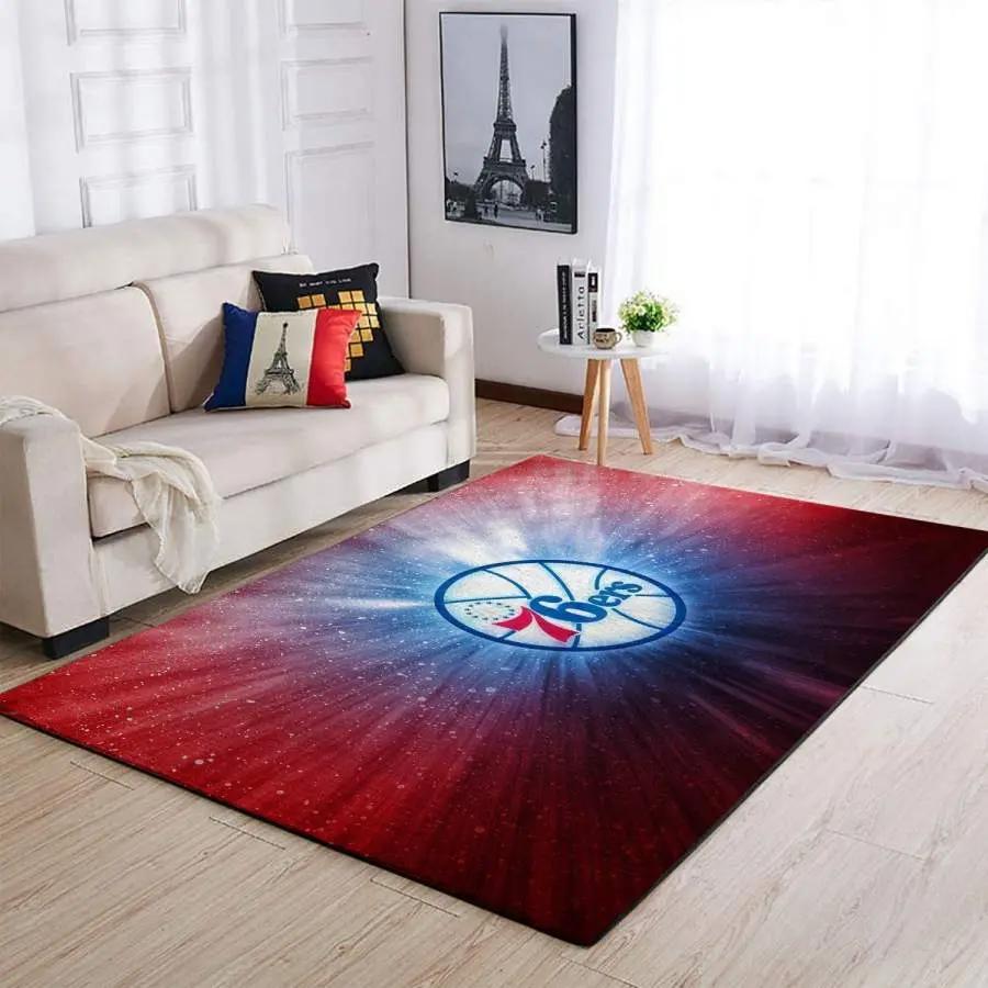 Nba philadelphia 76ers area rug living room rug home decor 1910073 Rectangle Rug