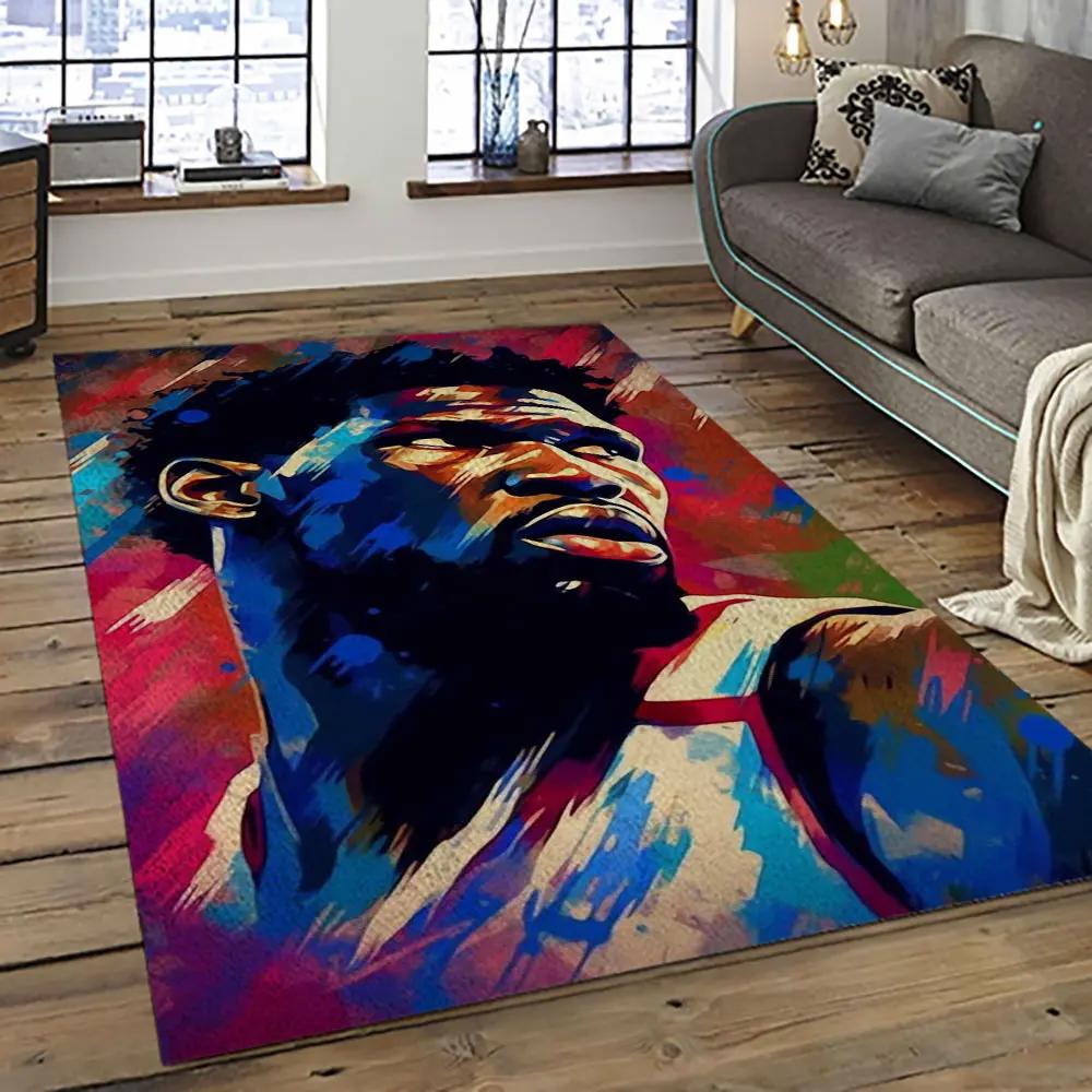 Nba philadelphia 76ers basketball team logo sport carpet area rug home decor best gift for friends p7653 Rectangle Rug