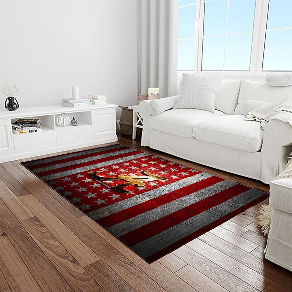 Ncaa alabama crimson tide college sport basketball and foolball team logo rectangle area rug act06 Rectangle Rug