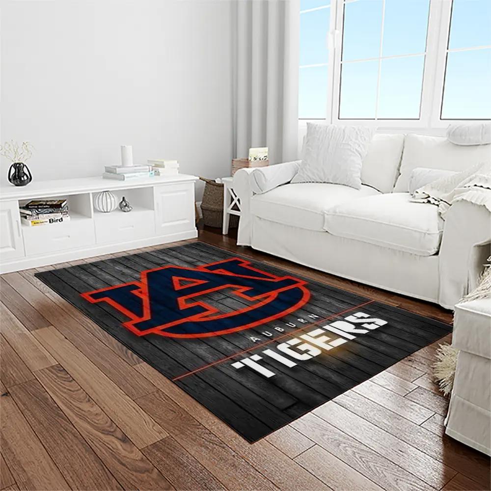 Ncaa auburn tigers college sport basketball and foolball team logo rectangle area rug ats59 Rectangle Rug