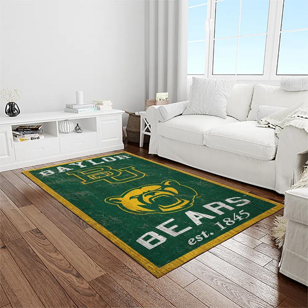 Ncaa baylor bears sport basketball and foolball team logo rectangle area rug bb20 Rectangle Rug