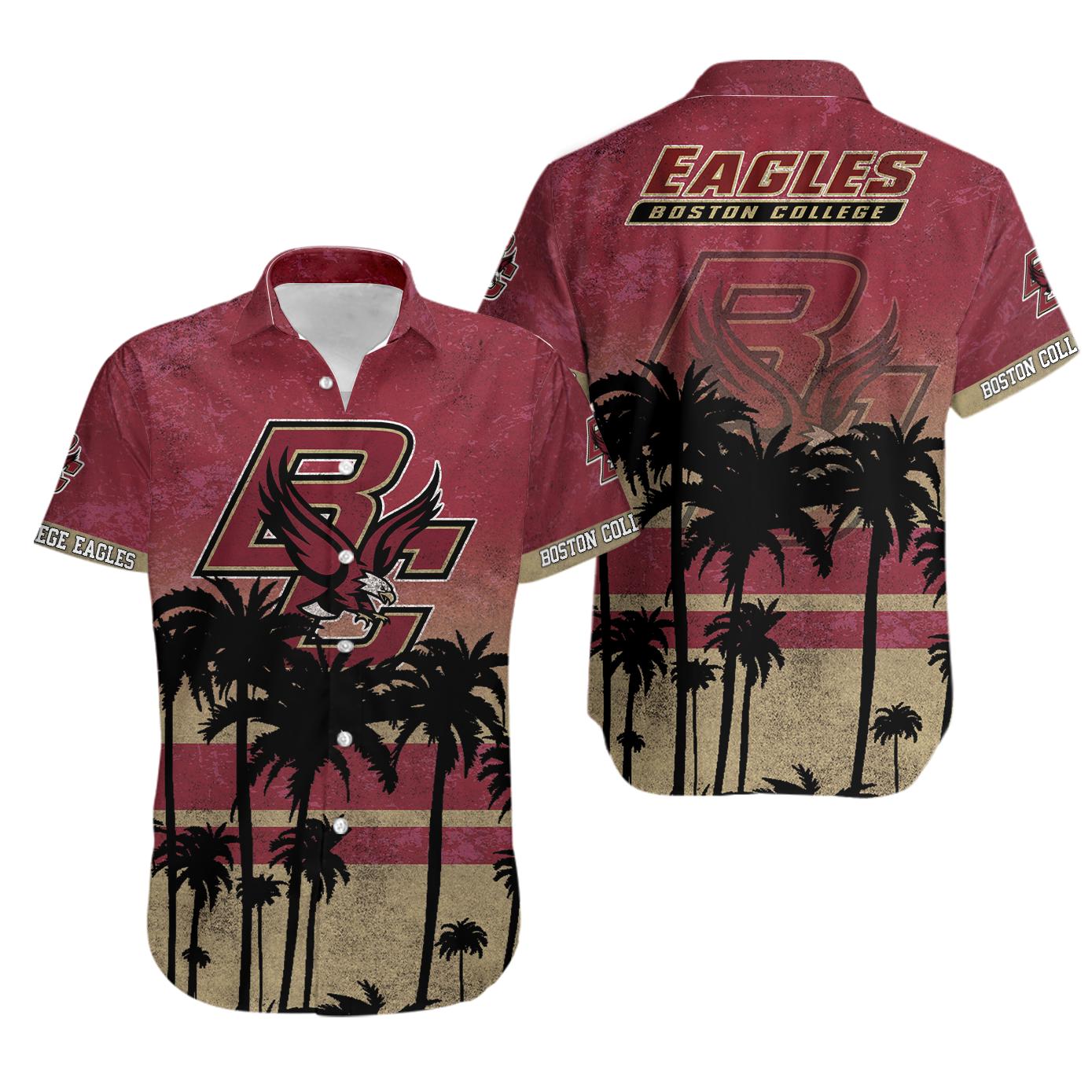 Ncaa boston college eagles coconut tree hawaiian shirt Hawaii Shirt Shorts & Flip Flops