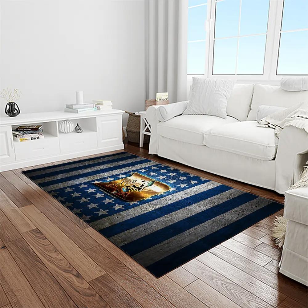 Ncaa duke blue devils college sport basketball and foolball team logo rectangle area rug dbs04 Rectangle Rug