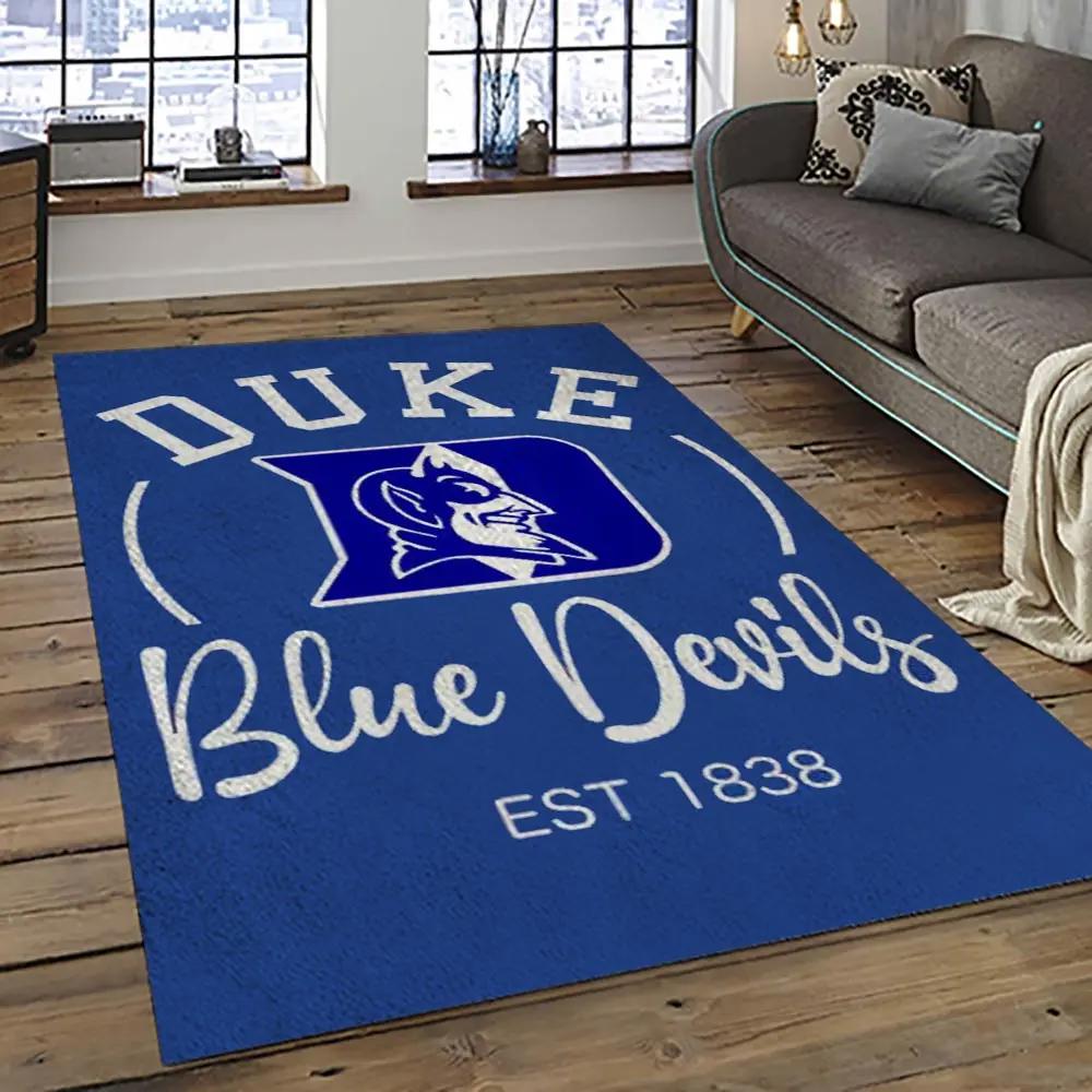 Ncaa duke blue devils football team logo sport carpet area rug home decor best gift for friends dkbd19 Rectangle Rug