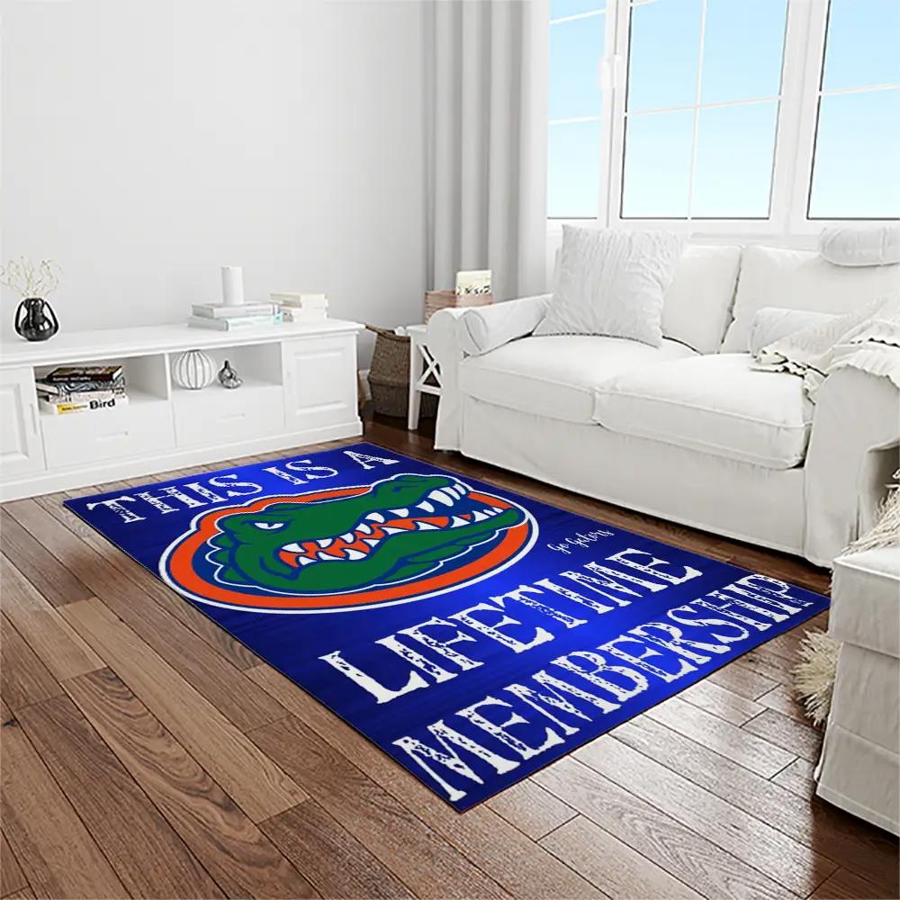 Ncaa florida gators college sport basketball and foolball team logo rectangle area rug fg42 Rectangle Rug