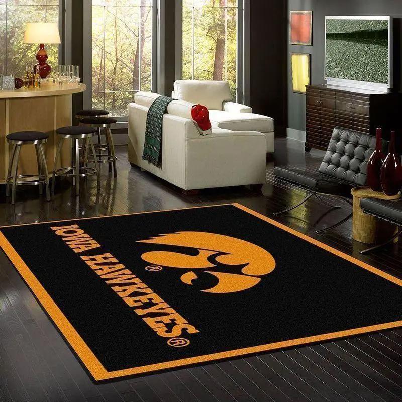 Ncaa iowa hawkeyes football carpet living room rug regtangle carpet v6663 Rectangle Rug