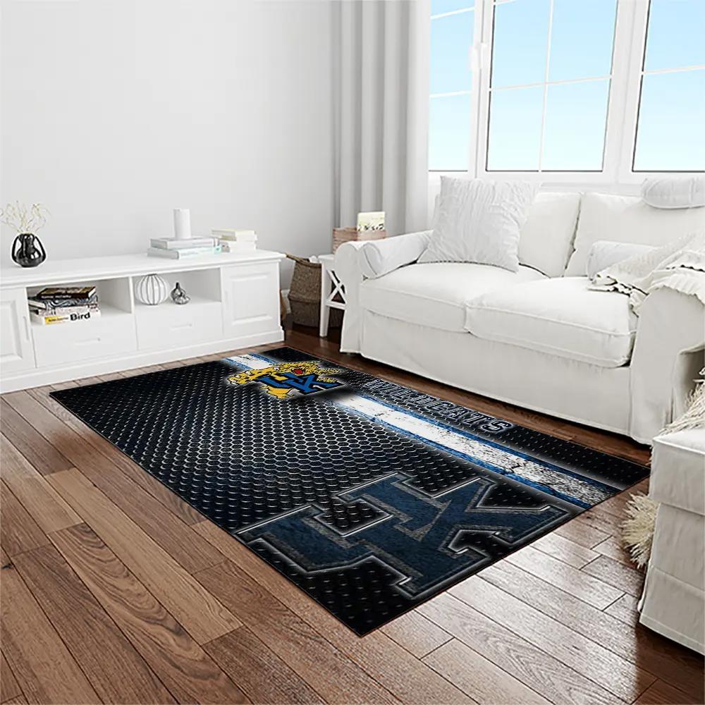 Ncaa kentucky wildcats college sport basketball and foolball team logo rectangle area rug ktw05 Rectangle Rug