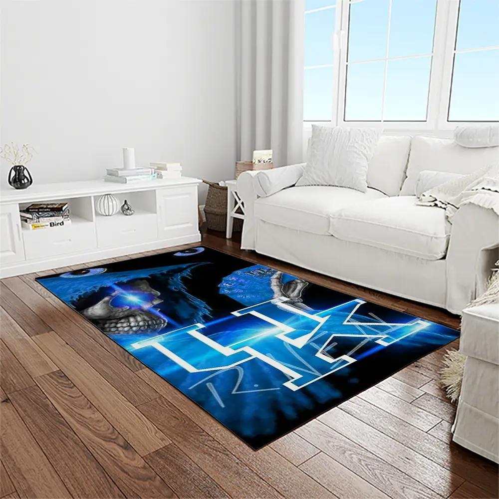 Ncaa kentucky wildcats college sport basketball and foolball team logo rectangle area rug ktw28 Rectangle Rug
