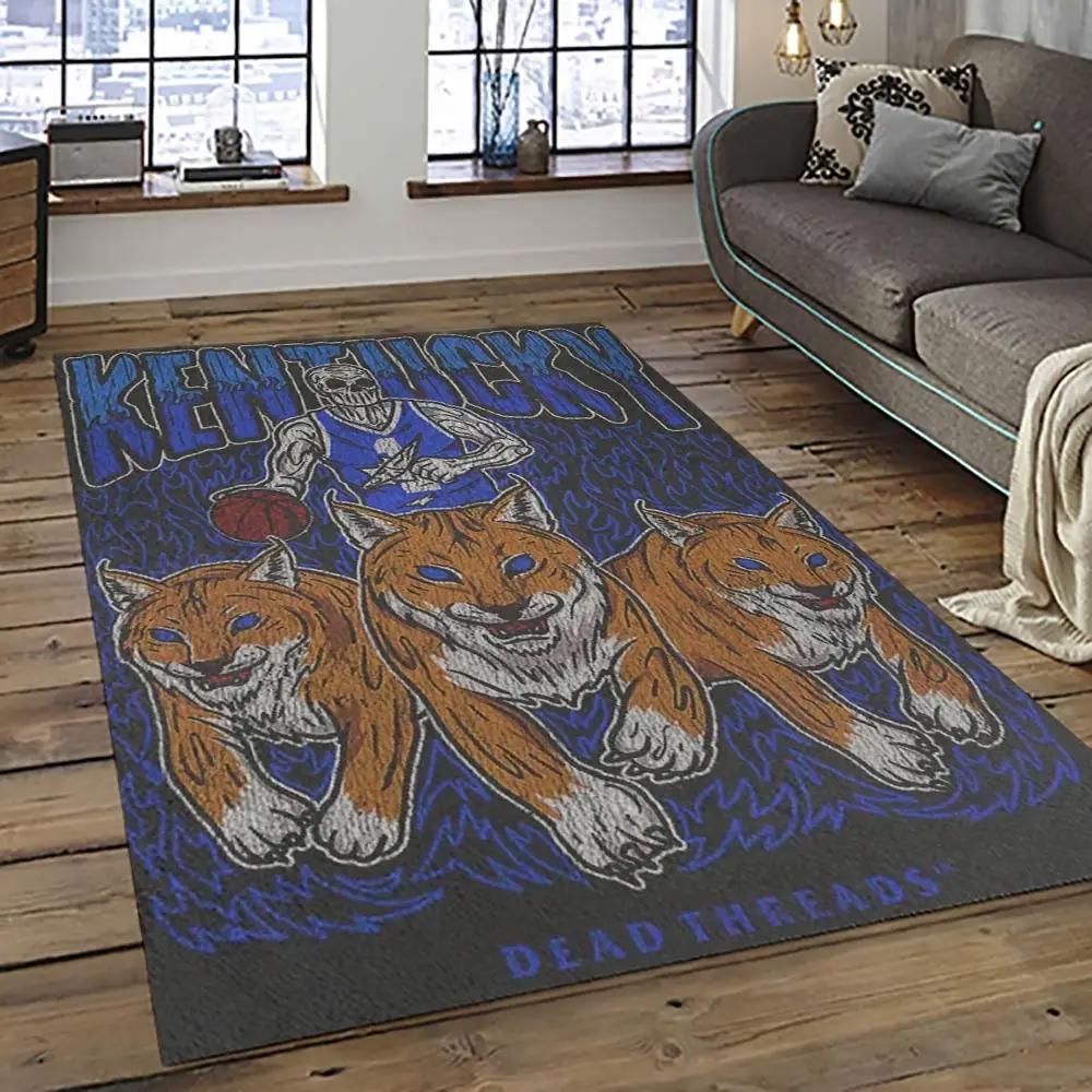 Ncaa kentucky wildcats football team logo sport carpet area rug home decor best gift for friends ktwc2 Rectangle Rug