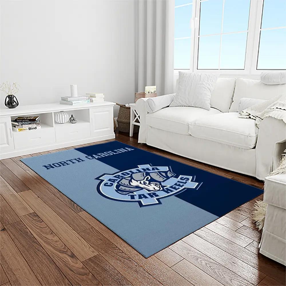Ncaa north carolina tar heels college sport basketball and foolball team logo rectangle area rug ncth12 Rectangle Rug