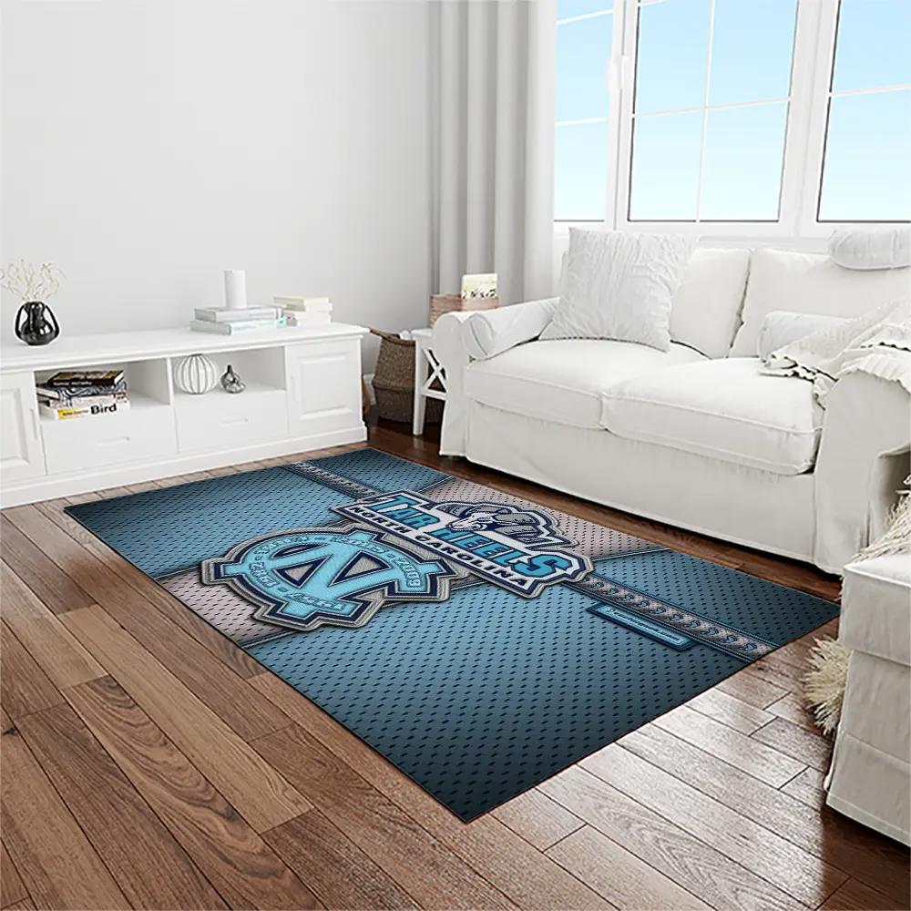 Ncaa north carolina tar heels college sport basketball and foolball team logo rectangle area rug ncth72 Rectangle Rug