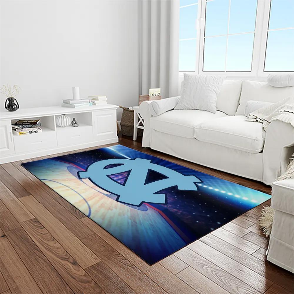 Ncaa north carolina tar heels college sport basketball and foolball team logo rectangle area rug ncth75 Rectangle Rug