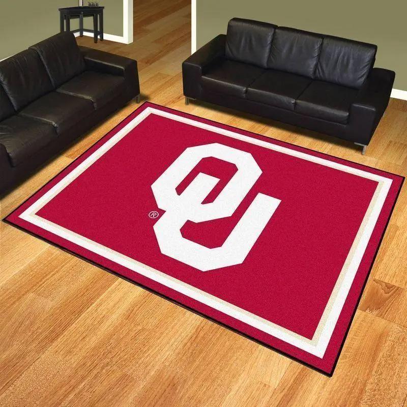 Ncaa oklahoma sooners football area rug living room rug home decor 20030528 4 Rectangle Rug