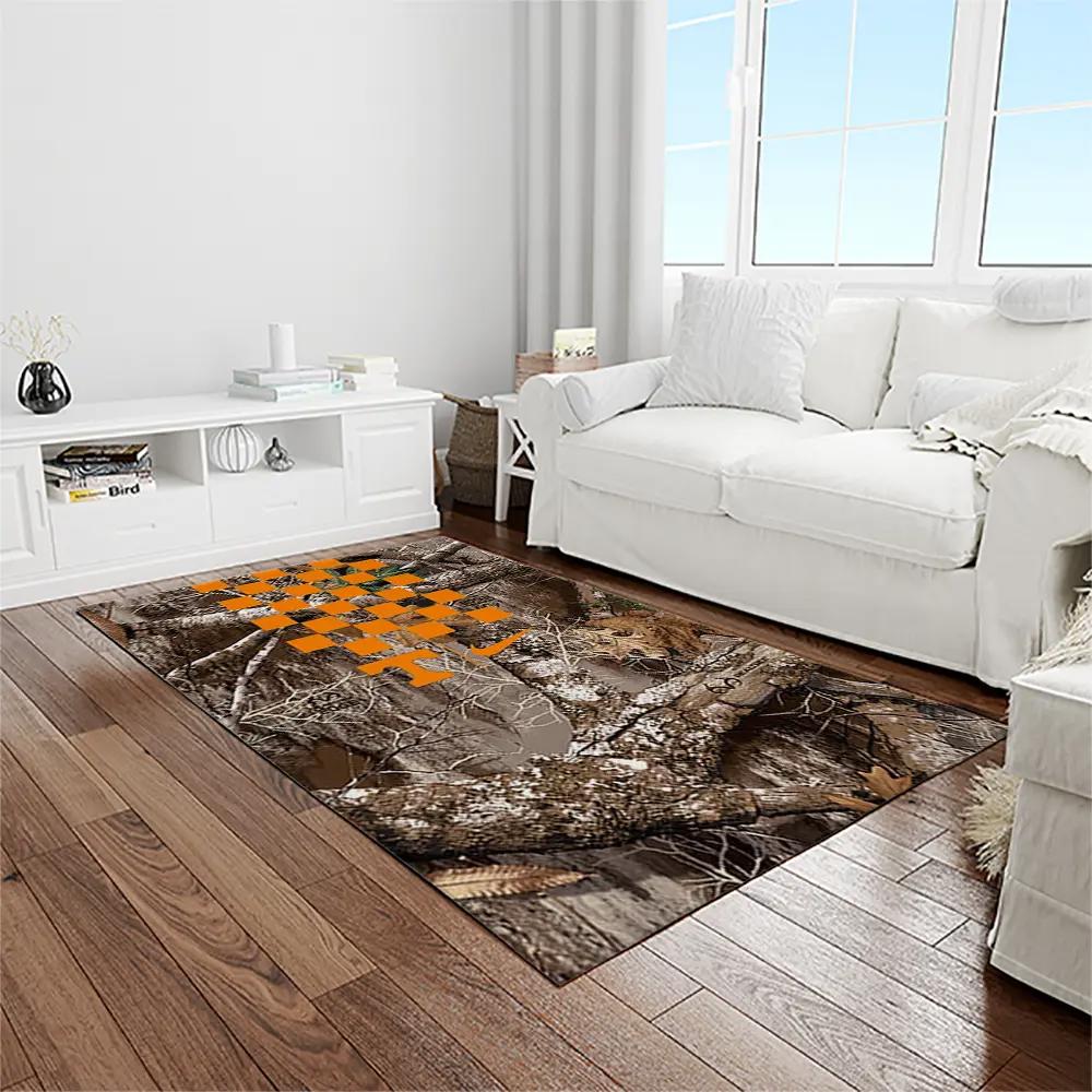 Ncaa tennessee volunteers college sport basketball and foolball team logo rectangle area rug tvs16 Rectangle Rug