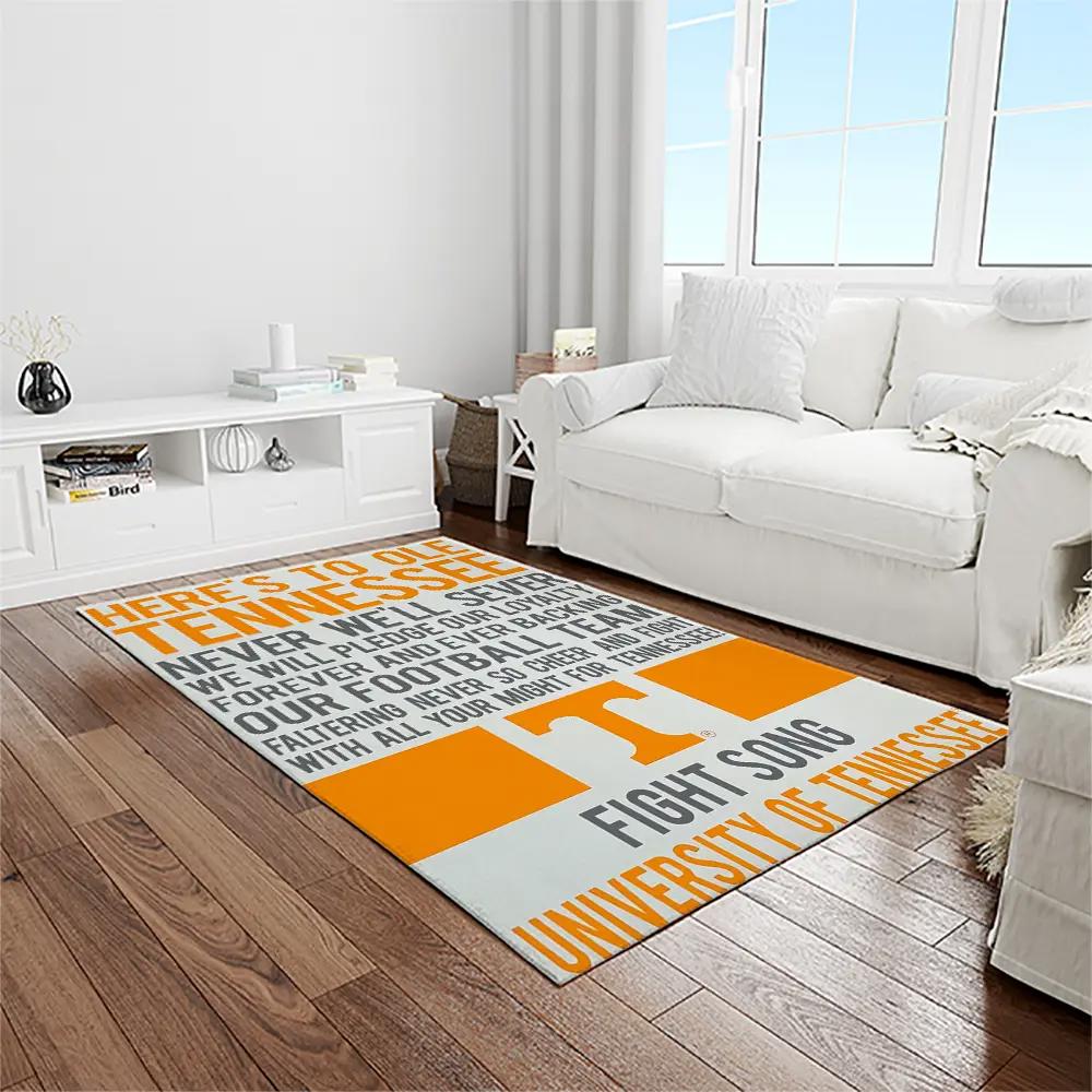 Ncaa tennessee volunteers college sport basketball and foolball team logo rectangle area rug tvs28 Rectangle Rug