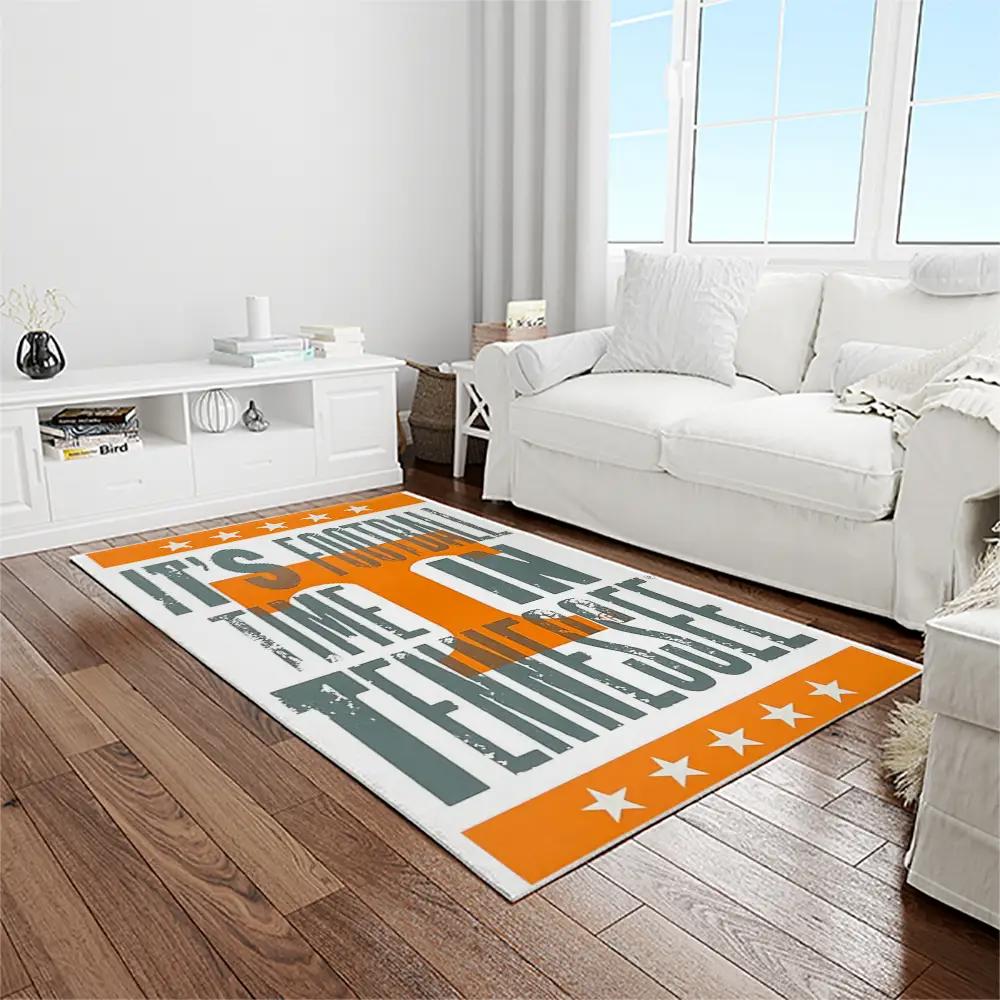 Ncaa tennessee volunteers college sport basketball and foolball team logo rectangle area rug tvs29 Rectangle Rug