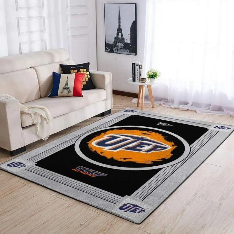 Ncaa utep miners home decor team logo carpet rug living room 20030576 1 Rectangle Rug