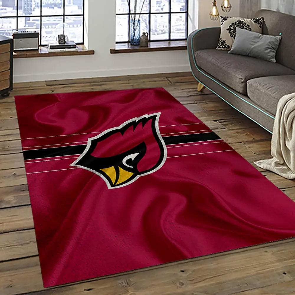 Nfl arizona cardinals football team logo sport carpet rectangle area rug for living room ac76 Rectangle Rug