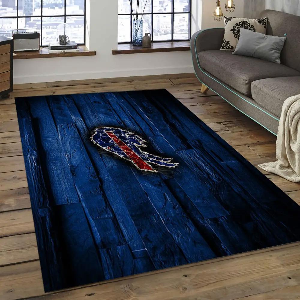 Nfl buffalo bills nostalgic football team logo rectangle area rug bb19 Rectangle Rug