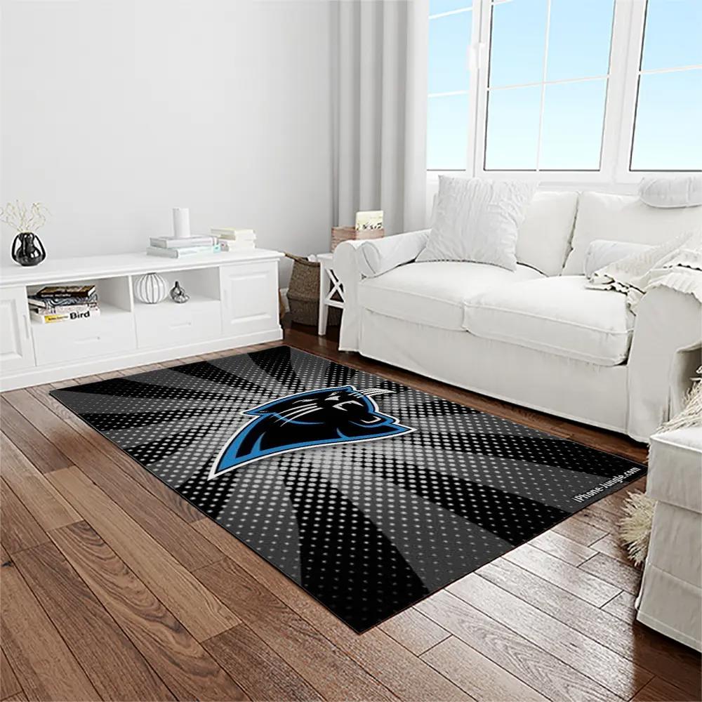 Nfl carolina panthers football team logo rectangle area rug cp15 Rectangle Rug