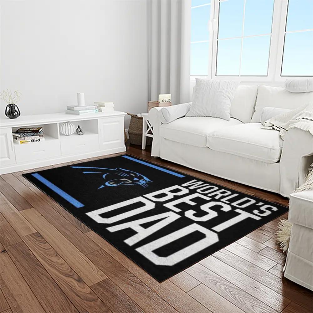 Nfl carolina panthers football team logo rectangle area rug cp34 Rectangle Rug