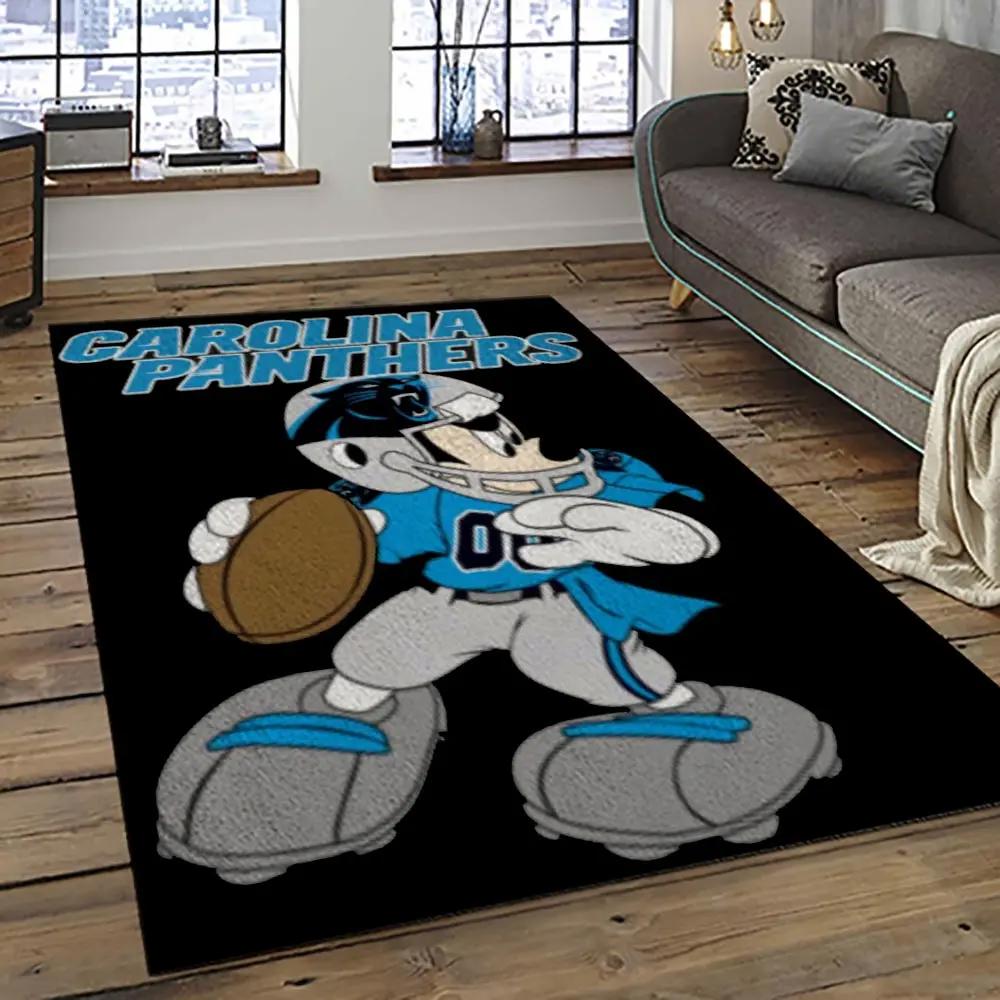 Nfl carolina panthers football team logo sport carpet area rug gift for friends cnps22 Rectangle Rug