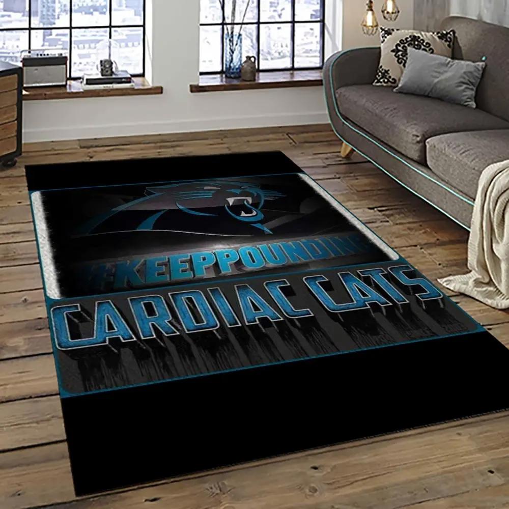 Nfl carolina panthers football team logo sport carpet area rug gift for friends cnps33 Rectangle Rug