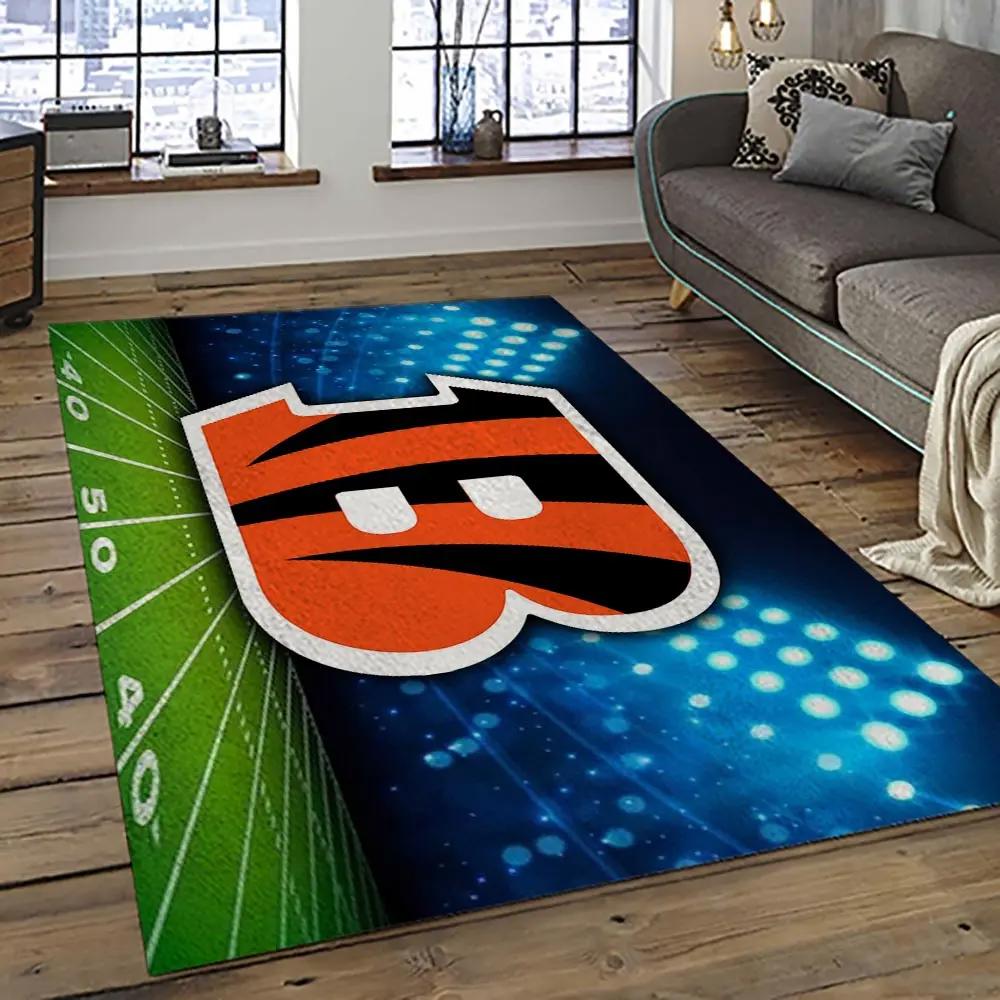 Nfl cincinnati bengals football team logo sport carpet area rug who dey nation gift for friends cnns18 Rectangle Rug