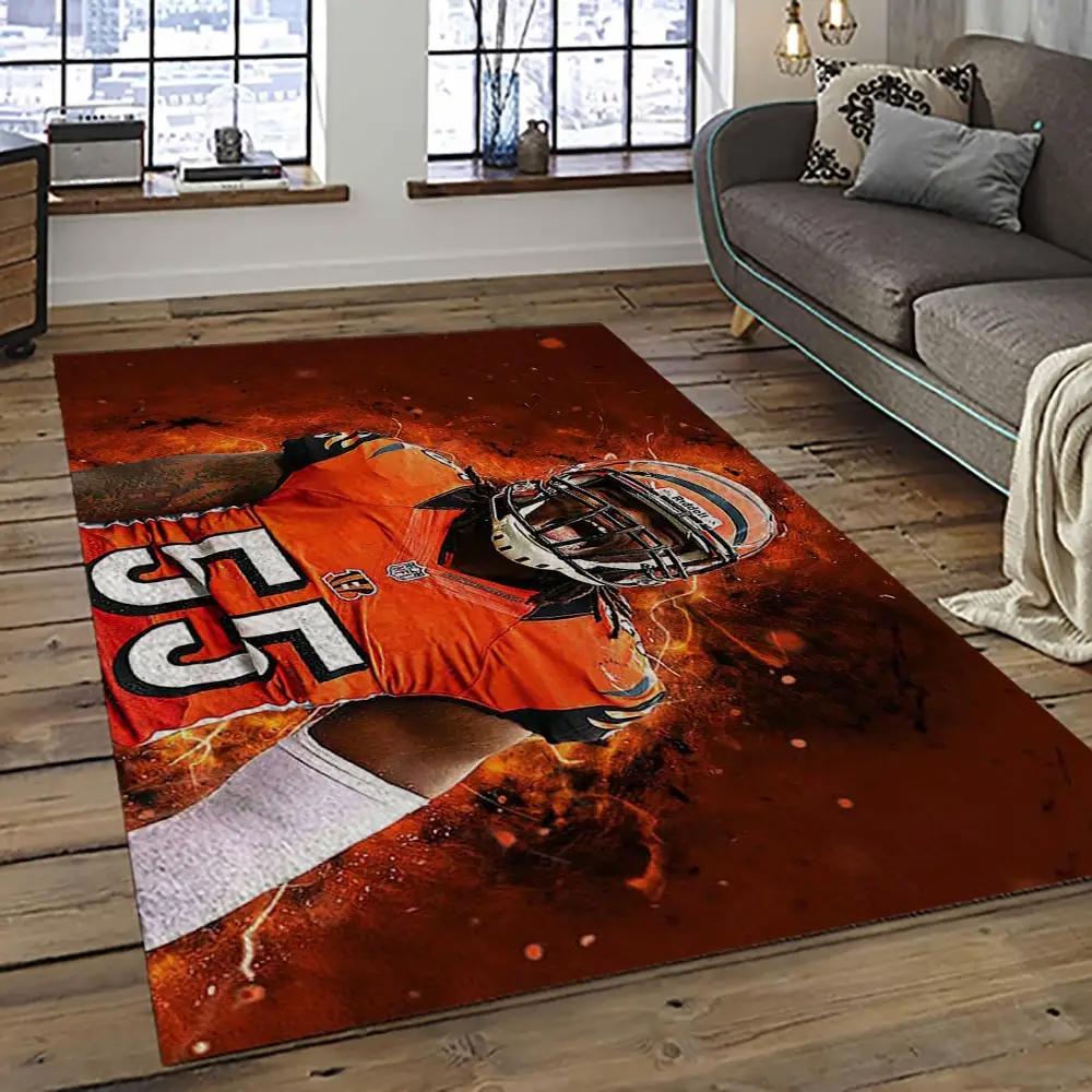 Nfl cincinnati bengals football team logo sport carpet area rug who dey nation gift for friends cnns42 Rectangle Rug