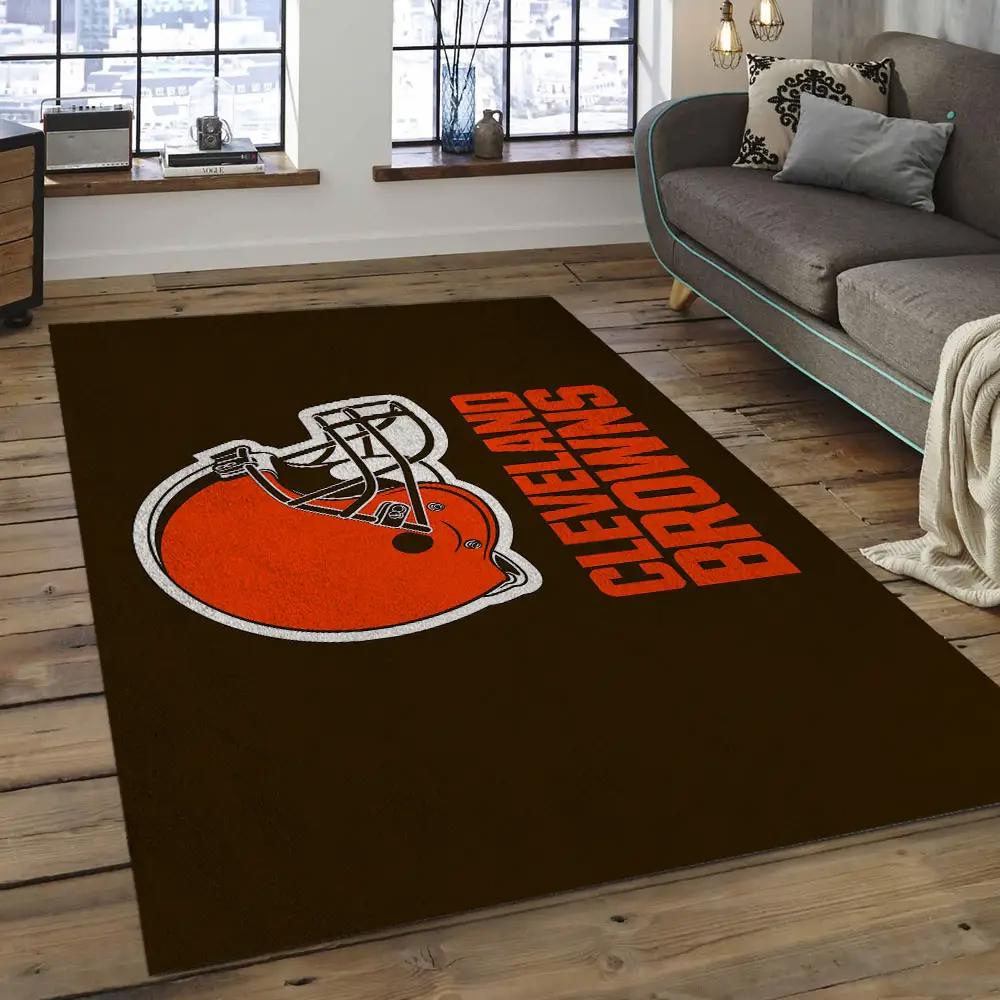 Nfl cleveland browns football team logo rectangle area rug clb02 Rectangle Rug