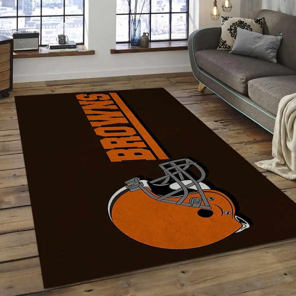 Nfl cleveland browns football team logo rectangle area rug clb30 Rectangle Rug