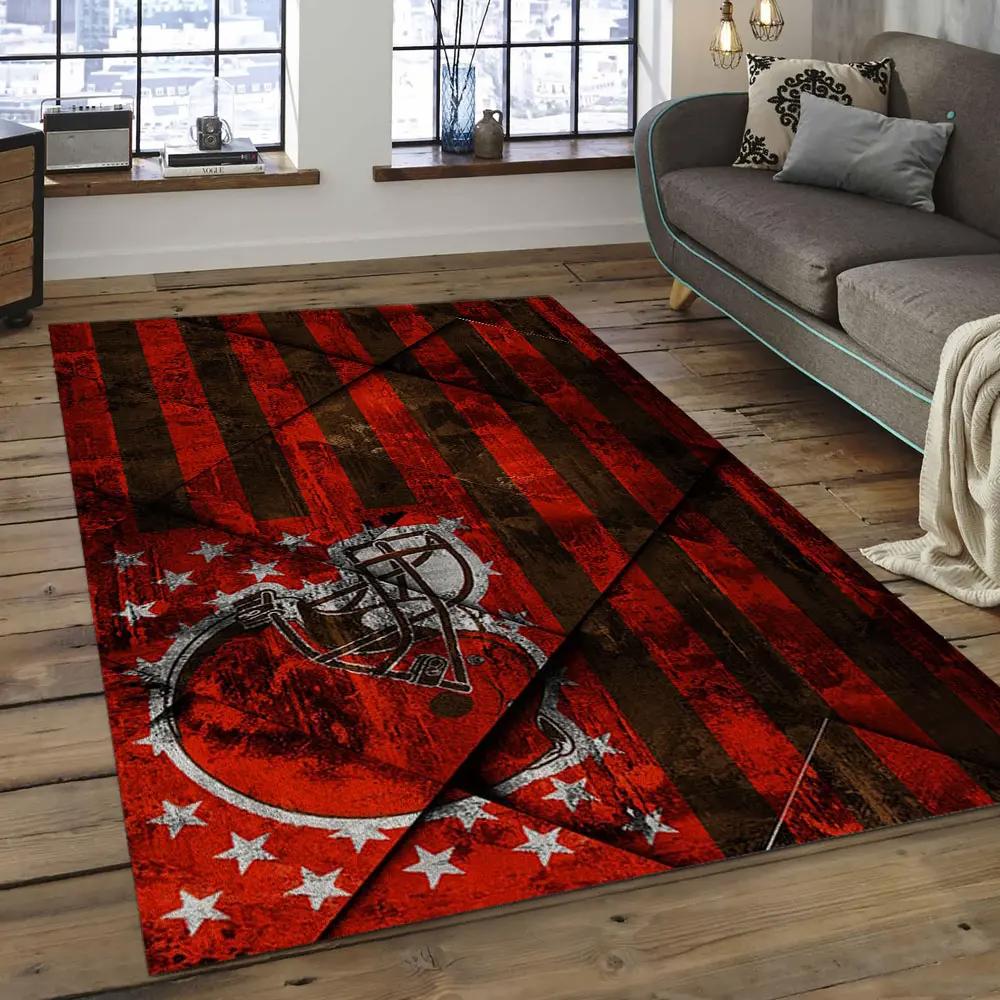 Nfl cleveland browns football team logo rectangle area rug clb34 Rectangle Rug