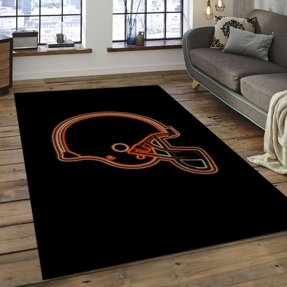 Nfl cleveland browns football team logo rectangle area rug clb43 Rectangle Rug