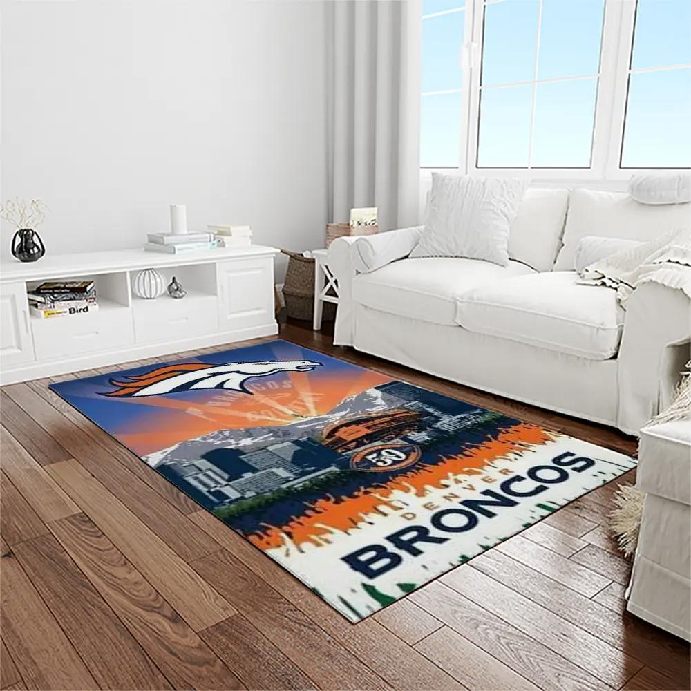 Nfl denver broncos football team logo rectangle area rug db09 Rectangle Rug