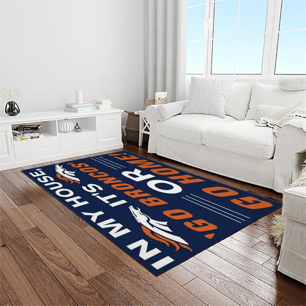 Nfl denver broncos football team logo rectangle area rug db25 Rectangle Rug