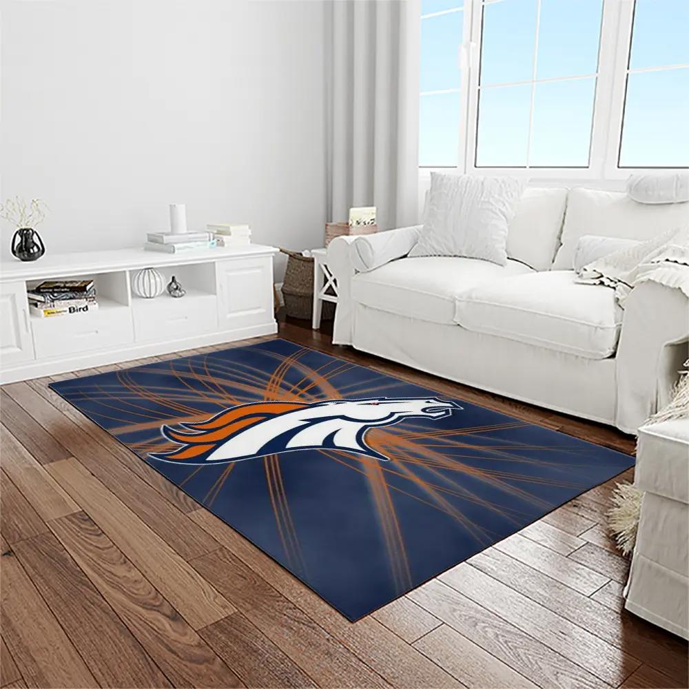 Nfl denver broncos football team logo rectangle area rug db38 Rectangle Rug
