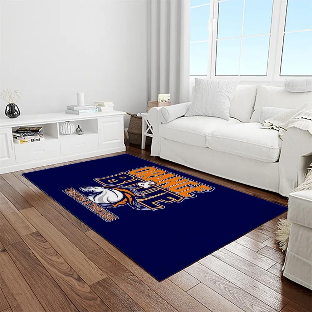 Nfl denver broncos football team logo rectangle area rug db44 Rectangle Rug