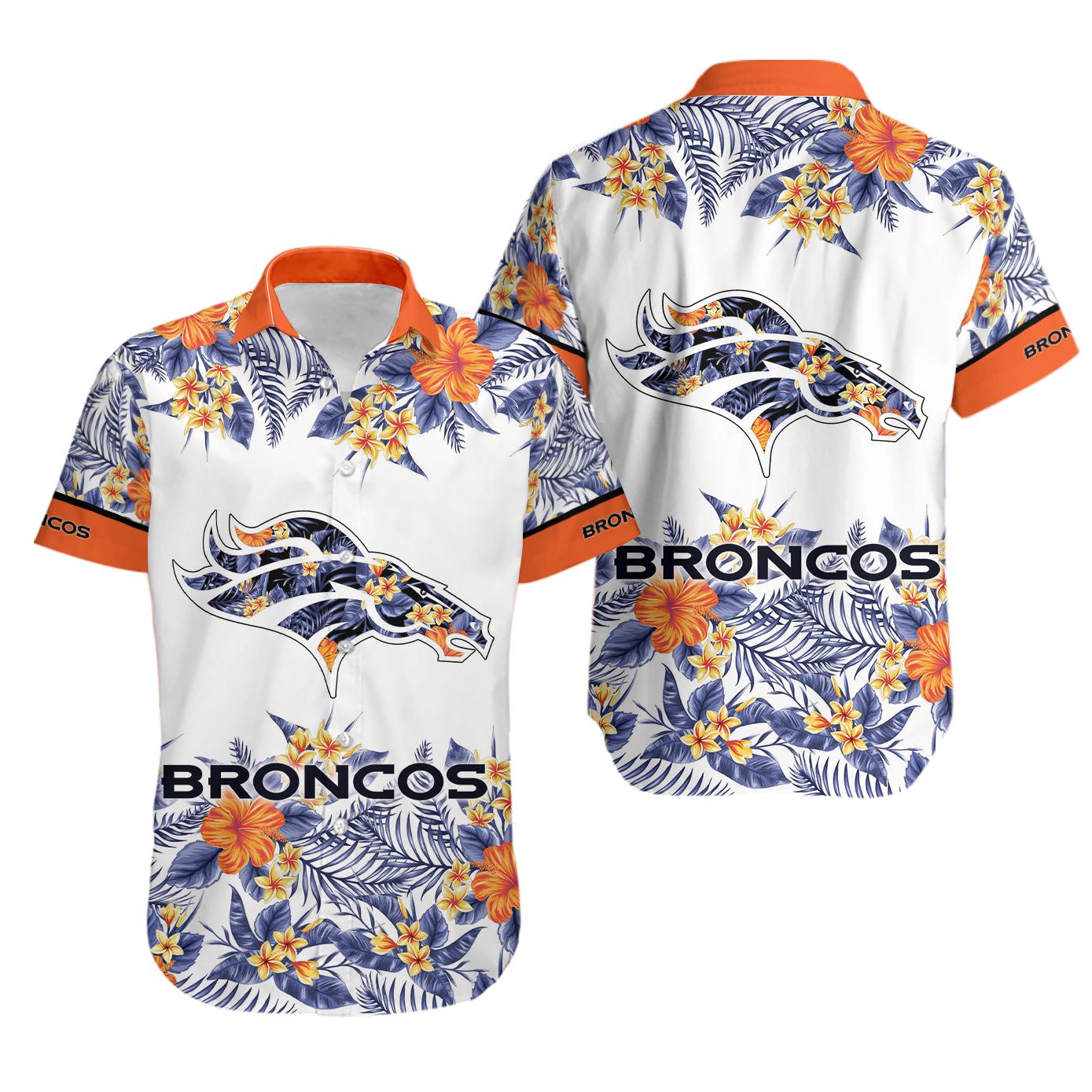Nfl denver broncos special floral hawaiian shirt Hawaii Shirt Shorts & Flip Flops