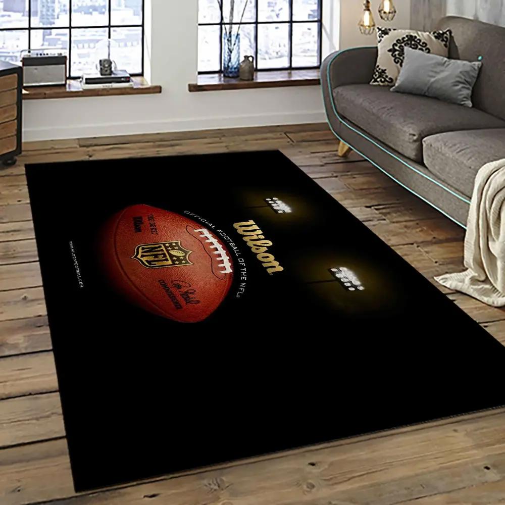 Nfl football league logo retangle carpet area rug home decor best gift for fan and friends nf4 Rectangle Rug