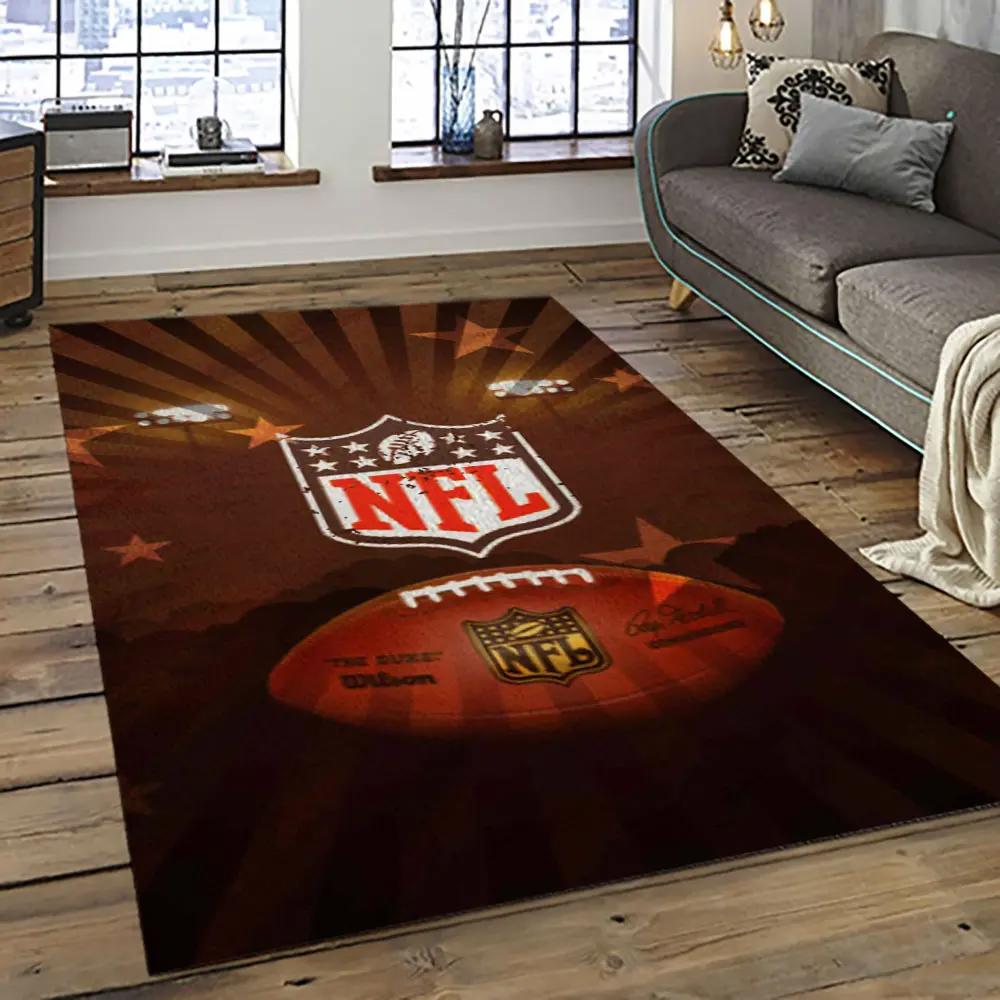 Nfl football league logo retangle carpet area rug home decor best gift for fan and friends nf9 Rectangle Rug