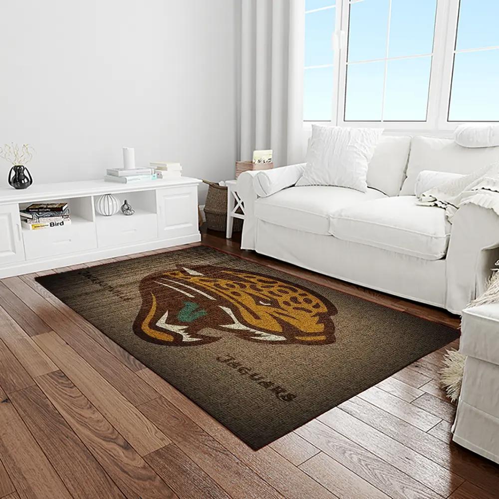 Nfl jacksonville jaguars football team logo rectangle area rug jj38 Rectangle Rug