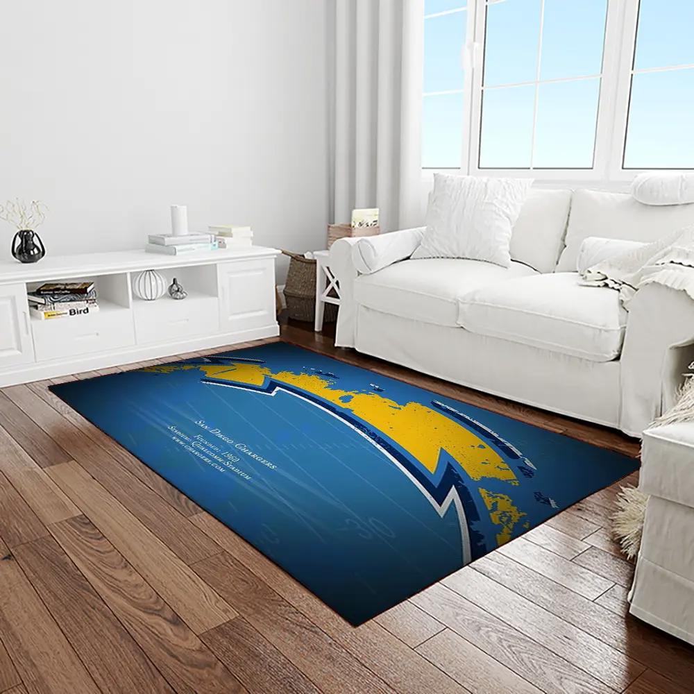 Nfl los angeles chargers football team logo rectangle area rug lac39 Rectangle Rug