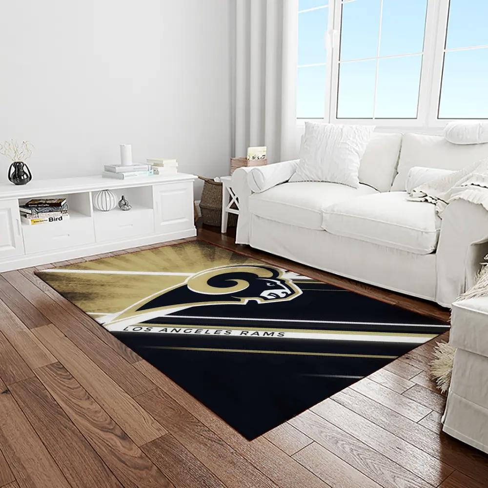 Nfl los angeles rams football team logo rectangle area rug lar05 Rectangle Rug