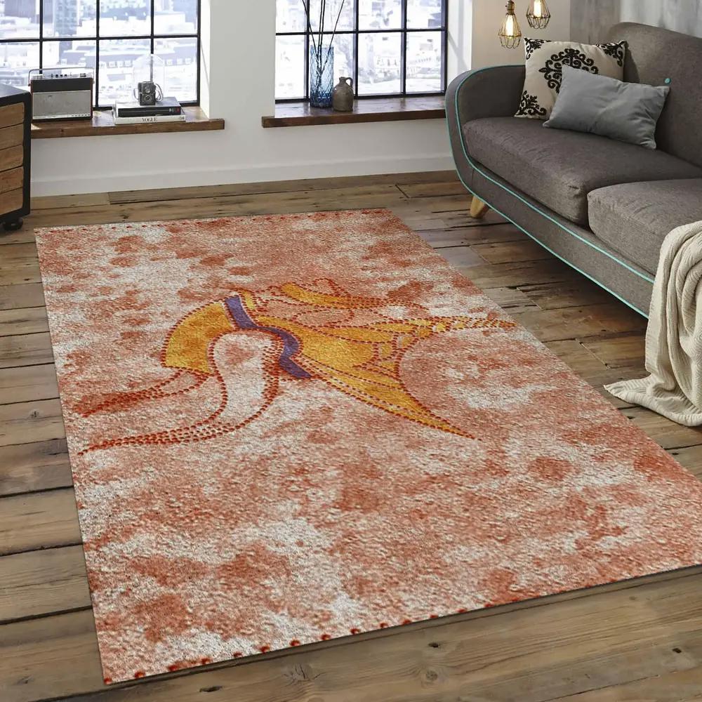 Nfl minnesota vikings football team logo rectangle area mv69 Rectangle Rug