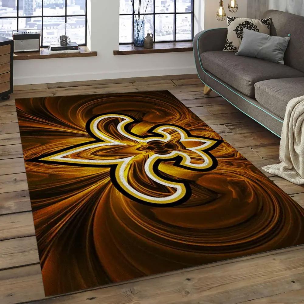 Nfl new orleans saints football team logo rectangle area rug nos55 Rectangle Rug