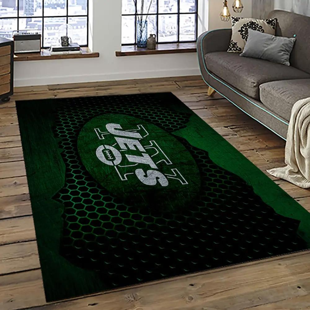 Nfl new york jets football team logo sport carpet rectangle area rug for living room nyj36 Rectangle Rug