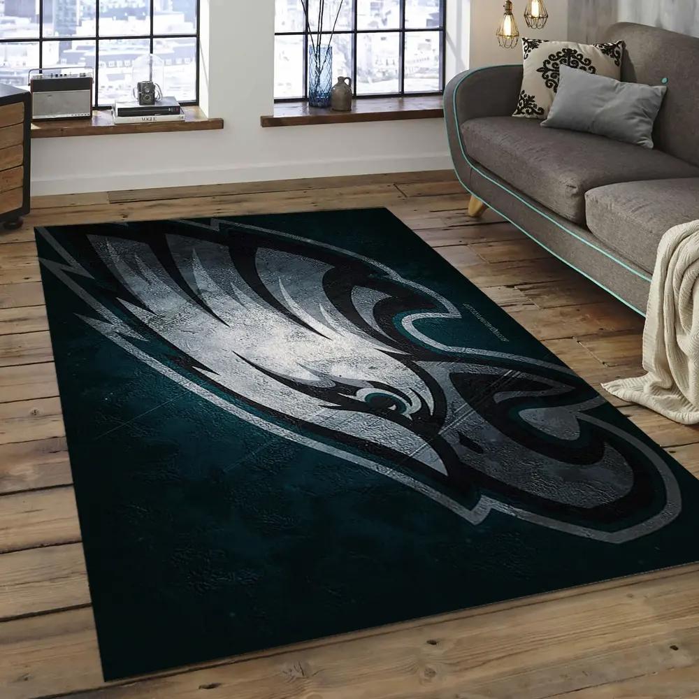 Nfl philadelphia eagles football team logo rectangle area rug pe10 Rectangle Rug