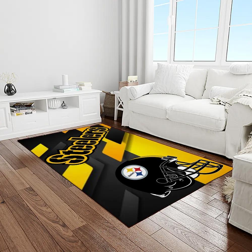 Nfl pittsburgh steelers football team logo rectangle area rug ptts18 Rectangle Rug