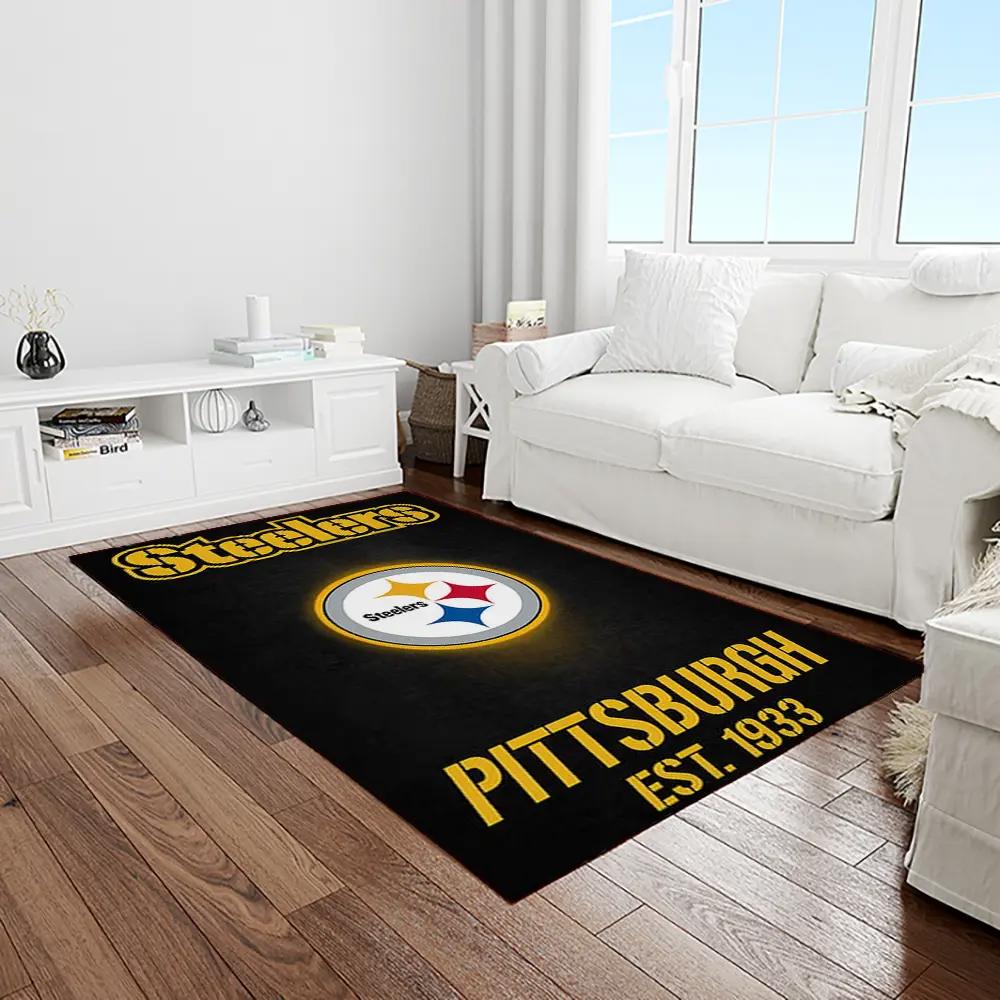 Nfl pittsburgh steelers football team logo rectangle area rug ptts30 Rectangle Rug