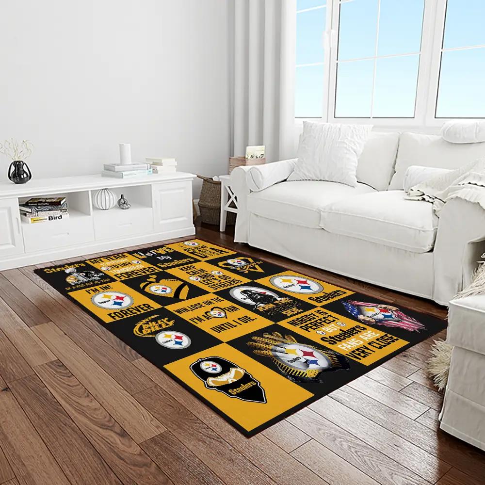 Nfl pittsburgh steelers football team logo rectangle area rug ptts46 Rectangle Rug